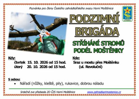 Podzimní brigáda 2026